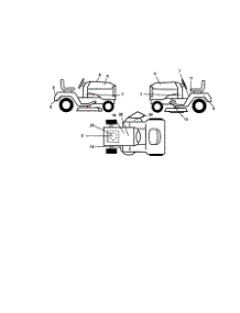 Decals parts for Craftsman Front-Engine Lawn Tractor 917270773 from AppliancePartsPros.com