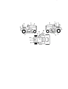 Decals parts for Craftsman Front-Engine Lawn Tractor 917270781 from AppliancePartsPros.com