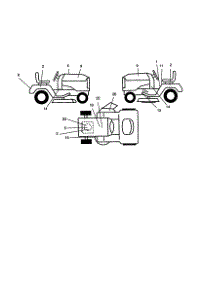 Decals parts for Craftsman Front-Engine Lawn Tractor 917270782 from AppliancePartsPros.com