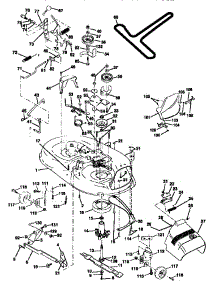 Mower Deck parts for Craftsman Front-Engine Lawn Tractor 917270810 from AppliancePartsPros.com