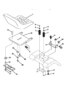 Seat Assembly parts for Craftsman Front-Engine Lawn Tractor 917270810 from AppliancePartsPros.com