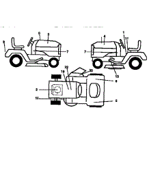 Decals parts for Craftsman Front-Engine Lawn Tractor 917270810 from AppliancePartsPros.com