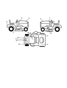 Decals parts for Craftsman Front-Engine Lawn Tractor 917270813 from AppliancePartsPros.com
