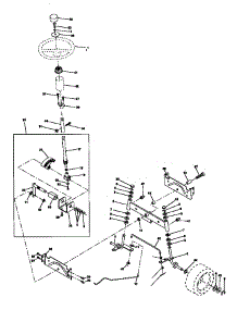Steering Assembly parts for Craftsman Front-Engine Lawn Tractor 917270820 from AppliancePartsPros.com