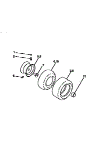 Wheels And Tires parts for Craftsman Front-Engine Lawn Tractor 917270820 from AppliancePartsPros.com