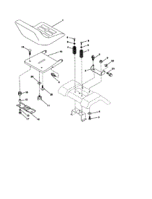 Seat Assembly parts for Craftsman Front-Engine Lawn Tractor 917270821 from AppliancePartsPros.com