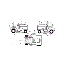 Decals parts for Craftsman Front-Engine Lawn Tractor 917270822 from AppliancePartsPros.com