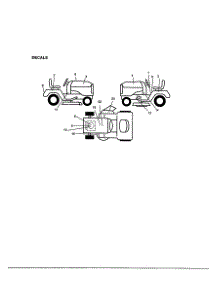 Decals parts for Craftsman Front-Engine Lawn Tractor 917270823 from AppliancePartsPros.com