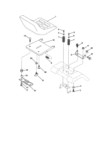 Seat parts for Craftsman Front-Engine Lawn Tractor 917270824 from AppliancePartsPros.com