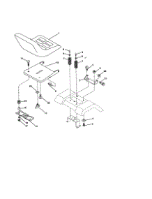 Seat Assembly parts for Craftsman Front-Engine Lawn Tractor 917270830 from AppliancePartsPros.com
