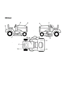 Decals parts for Craftsman Front-Engine Lawn Tractor 917270861 from AppliancePartsPros.com