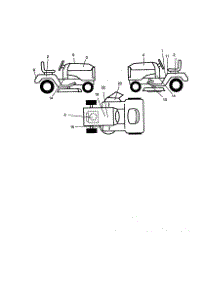 Decals parts for Craftsman Front-Engine Lawn Tractor 917270891 from AppliancePartsPros.com