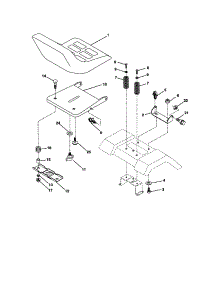 Seat Assembly parts for Craftsman Front-Engine Lawn Tractor 917270911 from AppliancePartsPros.com