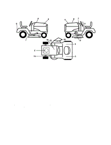 Decals parts for Craftsman Front-Engine Lawn Tractor 917270912 from AppliancePartsPros.com