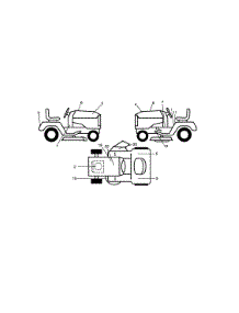 Decals parts for Craftsman Front-Engine Lawn Tractor 917270913 from AppliancePartsPros.com
