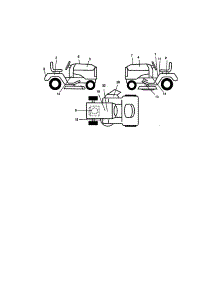 Decals parts for Craftsman Front-Engine Lawn Tractor 917270921 from AppliancePartsPros.com