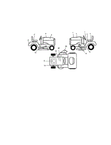 Decals parts for Craftsman Front-Engine Lawn Tractor 917270922 from AppliancePartsPros.com