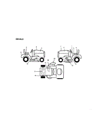 Decals parts for Craftsman Front-Engine Lawn Tractor 917270923 from AppliancePartsPros.com