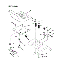 Seat Assembly parts for Craftsman Front-Engine Lawn Tractor 917270930 from AppliancePartsPros.com