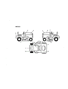 Decals parts for Craftsman Front-Engine Lawn Tractor 917270930 from AppliancePartsPros.com