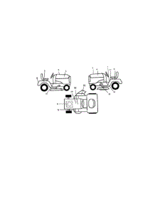 Decals parts for Craftsman Front-Engine Lawn Tractor 917270940 from AppliancePartsPros.com
