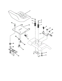 Seat parts for Craftsman Front-Engine Lawn Tractor 917270950 from AppliancePartsPros.com