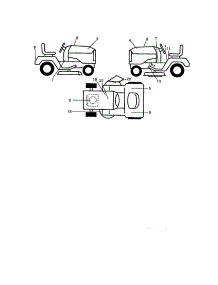 Decals parts for Craftsman Front-Engine Lawn Tractor 917270951 from AppliancePartsPros.com
