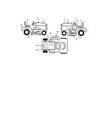 Decals parts for Craftsman Front-Engine Lawn Tractor 917270960 from AppliancePartsPros.com