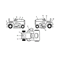 Decals parts for Craftsman Front-Engine Lawn Tractor 917270962 from AppliancePartsPros.com