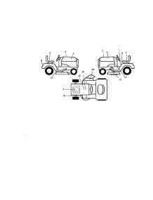 Decals parts for Craftsman Front-Engine Lawn Tractor 917270963 from AppliancePartsPros.com