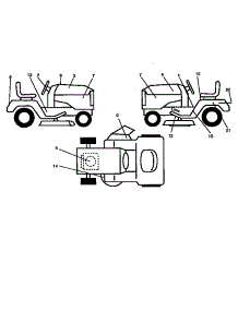 Decals parts for Craftsman Front-Engine Lawn Tractor 917271010 from AppliancePartsPros.com