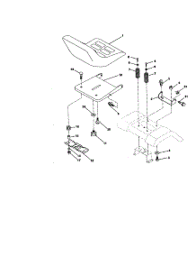 Seat parts for Craftsman Front-Engine Lawn Tractor 917271011 from AppliancePartsPros.com