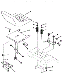 Seat Assembly parts for Craftsman Front-Engine Lawn Tractor 917271020 from AppliancePartsPros.com