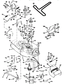 Mower Deck parts for Craftsman Front-Engine Lawn Tractor 917271020 from AppliancePartsPros.com