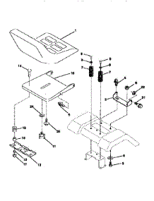 Seat parts for Craftsman Front-Engine Lawn Tractor 917271021 from AppliancePartsPros.com