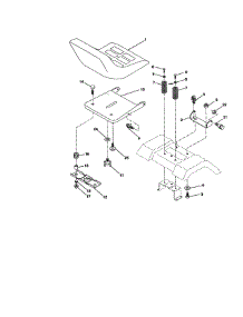 Seat Assembly parts for Craftsman Front-Engine Lawn Tractor 917271022 from AppliancePartsPros.com
