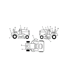 Decals parts for Craftsman Front-Engine Lawn Tractor 917271022 from AppliancePartsPros.com