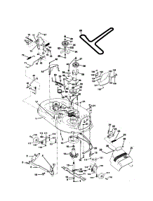 Mower Deck parts for Craftsman Front-Engine Lawn Tractor 917271031 from AppliancePartsPros.com