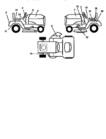 Decals parts for Craftsman Front-Engine Lawn Tractor 917271041 from AppliancePartsPros.com