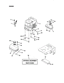 Engine parts for Craftsman Front-Engine Lawn Tractor 917271042 from AppliancePartsPros.com