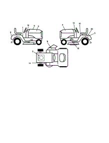 Decals parts for Craftsman Front-Engine Lawn Tractor 917271050 from AppliancePartsPros.com