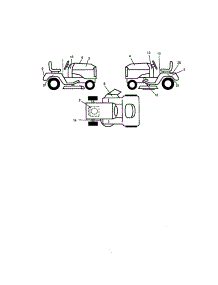 Decals parts for Craftsman Front-Engine Lawn Tractor 917271051 from AppliancePartsPros.com