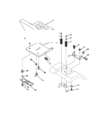 Seat Assembly parts for Craftsman Front-Engine Lawn Tractor 917271060 from AppliancePartsPros.com