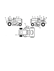Decals parts for Craftsman Front-Engine Lawn Tractor 917271060 from AppliancePartsPros.com