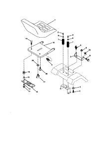 Seat Assembly parts for Craftsman Front-Engine Lawn Tractor 917271064 from AppliancePartsPros.com