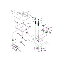 Seat Assembly parts for Craftsman Front-Engine Lawn Tractor 917271072 from AppliancePartsPros.com