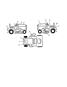 Decals parts for Craftsman Front-Engine Lawn Tractor 917271072 from AppliancePartsPros.com