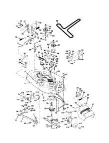 Mower Deck parts for Craftsman Front-Engine Lawn Tractor 917271080 from AppliancePartsPros.com