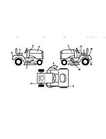Decals parts for Craftsman Front-Engine Lawn Tractor 917271110 from AppliancePartsPros.com