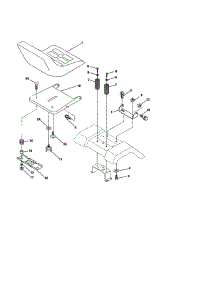 Seat Assembly parts for Craftsman Front-Engine Lawn Tractor 917271121 from AppliancePartsPros.com